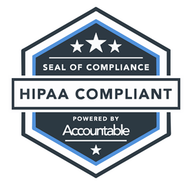 Seal of Compliance | HIPAA Compliant | Powered By Accountable